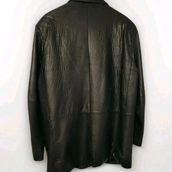 Lucky Brand Men's Black Leather Sport Coat, FREE SHIPPING! - Picture 3 of 4
